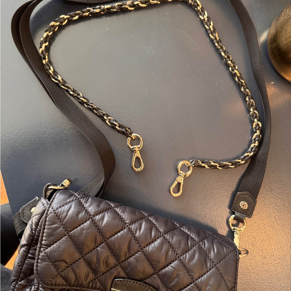 Black Quilted Crossbody Bag - Picture 5 of 5